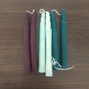 3 Pairs of Beeswax Candles